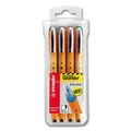 Produktbild: (2,96€/Stück) Stabilo Bionic Worker 4er Etui Tintenroller medium 0,5 mm