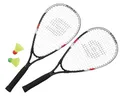 Produktbild: Sunflex® Badminton Sonic Speed Set II Badminton - Unisex - Erwachsene - Federball - Schläger Set - Racket - Windstabile Bälle - für Park, Strand, Wiese - mit Tasche