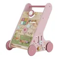 Produktbild: Little Dutch Laufwagen Schiebewagen mit Activity Spiel Board Holz Baby Kleinkind rosa - Fairy Garden