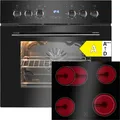Produktbild: Bomann Elektroherd-Set EHBC 7938 schwarz, Glaskeramikkochfeld, NEU