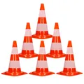 Produktbild: 6x Verkehrsleitkegel Warnhut Leitkegel Absperrkegel Pylon Warnkegel Absperrhut