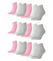 Produktbild: PUMA 18 Paar Unisex Quarter Socken Sneaker Gr. 35-49 für Damen Herren Füßlinge, Farbe:395 - prism pink, Socken & Strümpfe:39-42