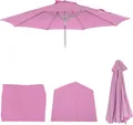 Produktbild: Ersatz-Bezug für Sonnenschirm N18, Sonnenschirmbezug Ersatzbezug, Ø 2,7m Stoff/Textil 5kg flieder
