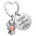 Produktbild: FABACH Beste Freundin Schlüsselanhänger Schutzengel mit Herz und Gravur - Beste Freundin Geschenke Schlüsselanhänger - Beste Freundinnen Geschenk Engel Glücksbringer Beste Freundin