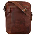 Produktbild: STILORD Fox Herrentasche Leder Vintage Messenger Bag Männer Handtasche klein für 10,1 bis 10,5 Zoll iPad Tablethülle Männer Handtasche Echtleder Farbe:Santana - braun