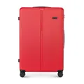 Produktbild: WITTCHEN Stripes Line Großer Koffer 76,5 x 50 x 29 cm (XL) | Hartschalen-Trolley ABS 96 l, 4 Rollen 360° | Koffer groß für Lufthansa/Eurowings/Ryanair, zahlenschloss, teleskopgriff | Farbe: Rot