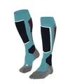 Produktbild: FALKE Damen Skisocken SK2 Intermediate W Kh Wolle Funktionsmaterial warm dick 1 Paar, Türkis Peacock Blue 6536, 37-38