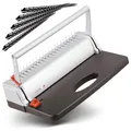 Produktbild: Genie CB 800 Stanz- & Spiralbindegerät | Bindemaschine bis DIN A4 | inkl. 20-teiligem Zubehör-Set | Ringbindung & Spiralbindung Set | Plastikbinderücken | Stanzmaschine | 21-Ring-Lochung | 145 Blatt