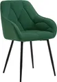 Produktbild: WOLTU Esszimmerstuhl, ergonomischer Sessel, aus Samt, Metallbeine : Dunkelgrün 1 Farbe: Dunkelgrün Stückzahl: 1