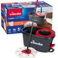 Produktbild: Vileda Wischmopp Turbo Deep Clean Schwammmopp-Set mit Eimer, Eimer, Mopp mit Stiel, 1 Moppbezug grau
