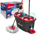Produktbild: Vileda Turbo 3in1 Komplett-Set | Wischmopp mit Mikrofaser-Moppkopf gegen hartnäckigen Schmutz | Eimer mit Pedal-Schleuder - Für alle Böden | Entfernt 99 % der Bakterien,Teleskopstiel 85–123 cm