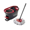 Produktbild: Vileda Turbo 3 en 1 Mop Set mit Pedaleimer und Mikrofaserkopf Schwarz Rot
