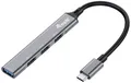 Produktbild: Equip 128961 USB-Hub 4 Port USB-A USB 3.1 Gen1 5 GBit/s mit USB-C Stecker Schwarz, Grau 128961