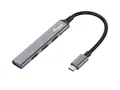 Produktbild: Equip 128961 Equip USB-Hub 4-Port 1x3.0/3x2.0 USB->USB-C  o.Netzteil grau