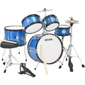 Produktbild: VEVOR 5-teiliges Schlagzeug Set Drum Kit für Kinder mit 35,6 cm Bassdrum Blau