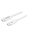 Produktbild: StarTech.com Thunderbolt 3 Kabel 20Gbit/s 2m Weiß 4K 60Hz Passiv USB Typ C Lader Thunderbolt-Kabel USB-C M bis M 2 m Unterstützung weiß (TBLT3MM2MW)