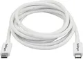 Produktbild: StarTech.com 6.6ft (2m) Thunderbolt 3 Cable, 20Gbps, 100W PD, 4K Video, Thunderbolt-Certified, Compatible w/ TB4/USB 3.2/DisplayPort - Thunderbolt-Kabel - 24 pin USB-C (M)