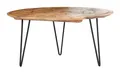 Produktbild: Couchtisch - Braun - Schwarz - Mangoholz massiv gebeizt - Metallgestell - 90 x 44 cm