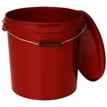 Produktbild: BENBOW Aufbewahrungssystem Eimer mit Deckel 30 20 10 1 0,5 L Rot Lebensmittelecht Eimer, Polypropylen - Lebensmittelecht, Geschmacksneutral, Auslaufsicher, (20-tlg., PZH-, BRC- und DIN-ISO-zertifiziert), für Lebensmittel, Farben, Chemikalien rot 20 ml | Ø 32 cm x 31 cm