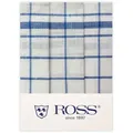 Produktbild: Ross 3er Pack Halbleinen-Geschirrtücher Karo 50x70 cm | blau - blau