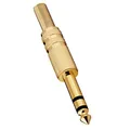 Produktbild: BestPlug 6,3mm Stereo Audio Klinke Stecker Aux in Out Lötversion - vergoldet Metallausführung