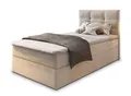 Produktbild: Masseno Boxspringbett GLOS 100 100x200 cm Komplett-Set mit Matratze und Topper, Polsterbett mit Zwei Bettkästen -Beige, Cosmic 10