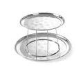 Produktbild: Hendi Meeresfrüchte-Etagere Präsenter im Ø400mm 3teilig aus Edelstahl 18/0