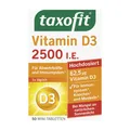 Produktbild: taxofit Vitamin D3 2500 IE Tabletten, 50 Stück - Hochdosiertes Nahrungsergänzungsmittel für starke Knochen und ein gesundes Immunsystem