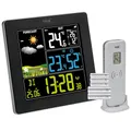 Produktbild: TFA Dostmann Wetterstation Funk mit Außensensor SUN2 digital, 35.1174, für Innen und Außentemperatur, großes Farbdisplay, Wohnklima, Funkuhr mit Datum, Hygrometer, mit Netzteil, schwarz mit Batterien