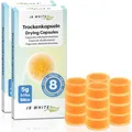 Produktbild: JB White 16 Trockenkapseln für Hörgeräte, Universal Kieselgel Trocknungskapseln mit Farbindikator, Trockentabletten Zubehör zum Trocknen von Hörgeräten (20% mehr Inhalt, 5g, einzeln versiegelt)