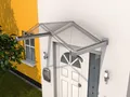 Produktbild: Gutta Giebelvordach GV/T 160 | Edelstahloptik | Haustürvordach 1600 x 900 mm