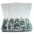 Produktbild: 101 Pcs Mini Hose Clamps, 6-27mm, Galvanized, Incl. Box