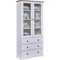 Produktbild: INTER LINK Vitrinenschrank »Westerland«, im Landhausstil (weiss, sepia/braun)