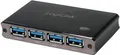 Produktbild: LogiLink USB 3.0 Hub mit Netzteil, 4 Port, Aluminiumgehäuse 4x USB-Anschluss,  USB 3.0 Standard, Spezifi - 1 Stück (UA0282)