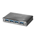 Produktbild: LogiLink UA0282 USB 3.0 Hub 4-Port mit Überstromschutz schwarz/Aluminum
