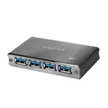 Produktbild: LogiLink UA0282 USB 3.0 Hub 4-Port Aluminum inkl. Netzteil und Anschlusskabel