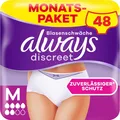 Produktbild: Always Discreet Inkontinenz Pants Schutz Größe M/6 Normal Monatspaket 48 Höschen