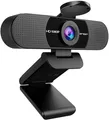 Produktbild: EMEET Full HD Webcam - C960 1080P Webcam mit Objektivabdeckung & Dual Mikrofon, 90 ° Streaming Kamera mit Automatische Lichtkorrektur, Plug & Play, für Linux, Win10, Mac OS