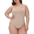 Produktbild: Maidenform Damen Nahtlose, Bauchkontrolle, Feste Kontrolle, Tanga, Body Shaper Shapewear Bodysuit, Evening Blush, L