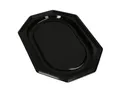 Produktbild: 100 Stabile Servierplatten 35 cm x 25 cm schwarz PET Einweg Servierplatte