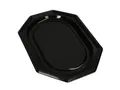 Produktbild: 10 Stabile Servierplatten 35 cm x 25 cm schwarz PET Einweg Servierplatte