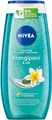 Produktbild: NIVEA Frangipani & Oil Duschgel (250 ml), pH-hautneutrale Pflegedusche mit belebendem Duft nach Frangipaniblüte, verwöhnende Dusche mit pflegenden Ölperlen