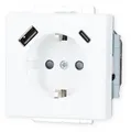 Produktbild: Busch-Jaeger 20 EUCB2USBAC-884 SCHUKO USB-Steckdose, A/C future linear, Studioweiß Matt (2CKA002011A6310)
