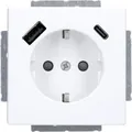 Produktbild: Busch-Jaeger SCHUKO Steckdose USB-A+C 20 EUCB2USBAC-884 (2CKA002011A6310)