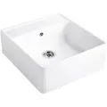 Produktbild: Villeroy und Boch Spülstein Einzelbecken 632061RW Ablaufgarnitur, Handbetätigung, Befestigungssatz, Stone White
