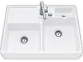 Produktbild: Villeroy & Boch Spülstein Doppelbecken Stone White - 6323 92 RW Keramikspüle