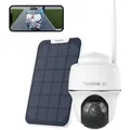 Produktbild: Reolink 4K 8MP 5/2,4 GHz WiFi Akku/Solarpanel Überwachungskamera Außen, Farbnachtsicht mit Spotlight, Personen-/Fahrzeug-/Tiererkennung, Pan & Tilt - Weiß