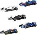Produktbild: Hot Wheels Maßstab 1:64 5er-Pack Formel 1 Die-Cast-Spielzeugautos, 5er-Set mit offiziell lizenzierten F1-Rennwagen zum Spielen, Sammeln und Ausstellen, JLN11