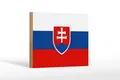 Produktbild: Femer GmbH Holzbild Flagge Slowakei 18x12 cm Flag of Slovakia, Flaggen (1 St), Glatte Holzfaserplatte (MDF), vorn beschichtet