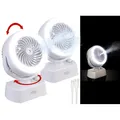Produktbild: Sichler 2er-Set Akku-Tisch-Ventilator & Vernebler,Oszilation,LED-Ring,1.200mAh